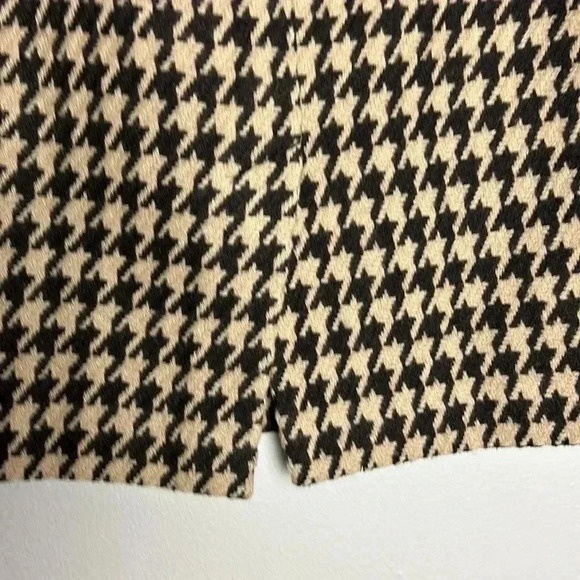Talbots Brown Tan Houndstooth Skirt Size 14 Plus Career Work Business Office - Picture 9 of 11